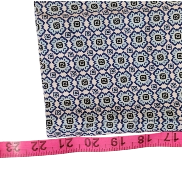 Chicos sz 2.5 blue pattern crop pants sz 14 WP41 - Picture 2 of 7